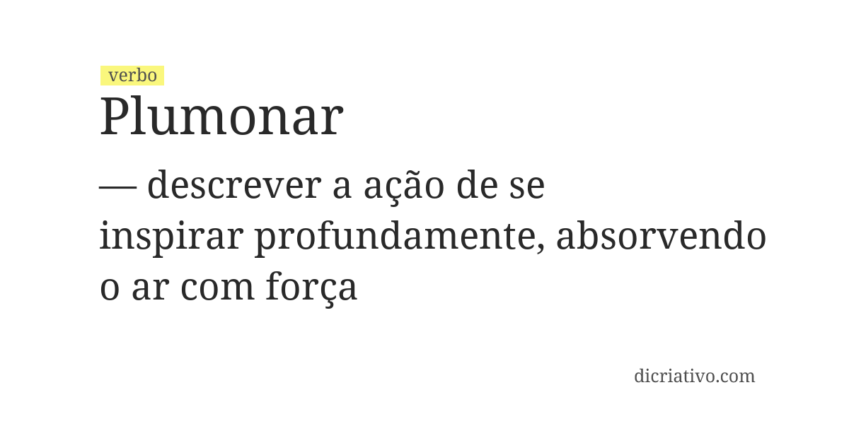 Significado de plumonar