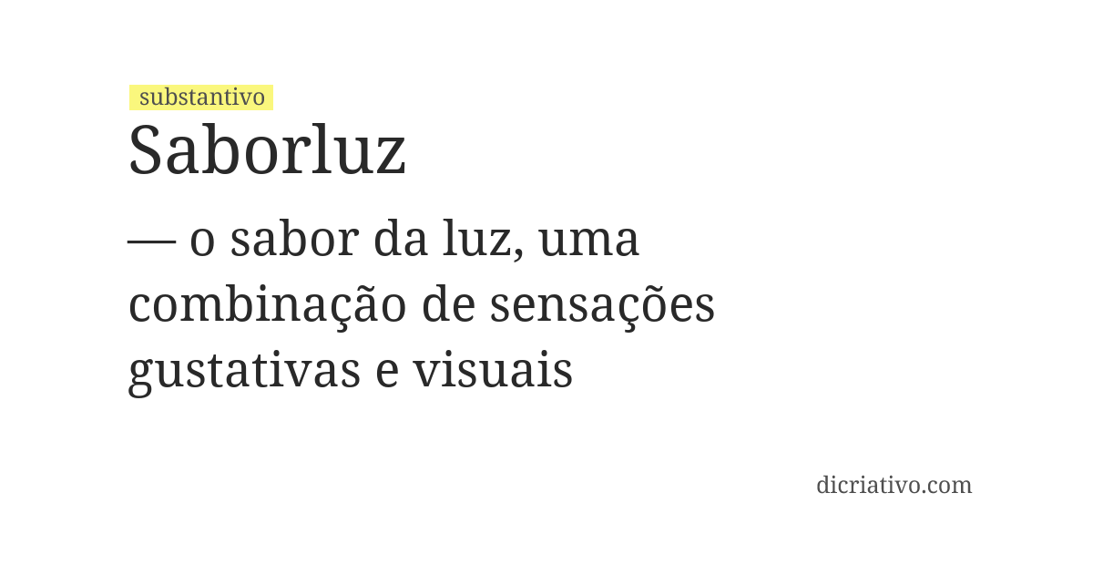 Significado de saborluz