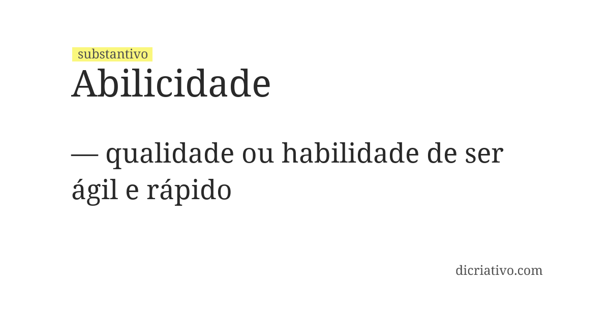 Significado de abilicidade