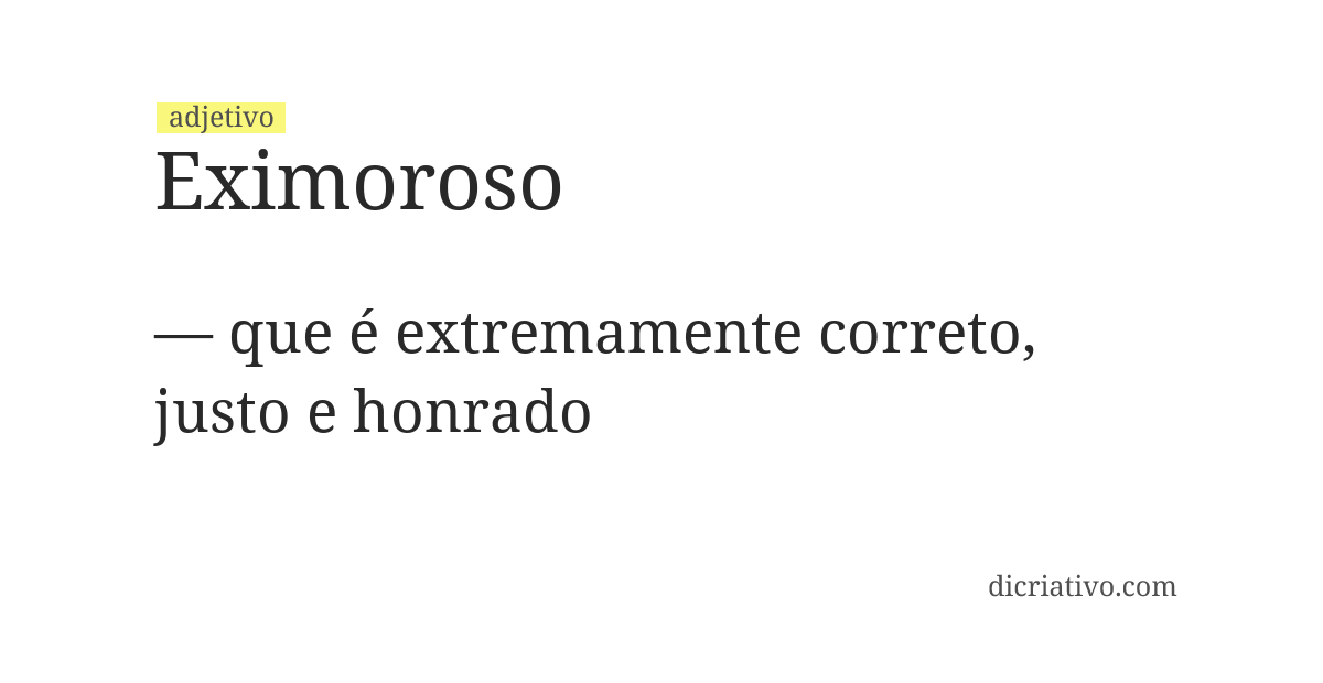 Significado de eximoroso