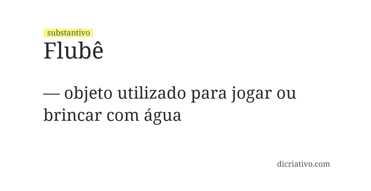 Significado de flubê