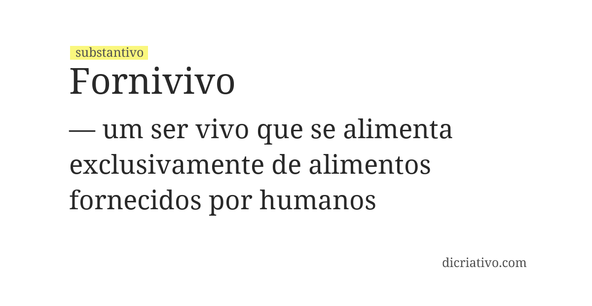 Significado de fornivivo