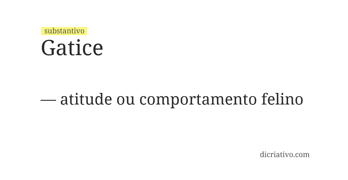 Significado de gatice