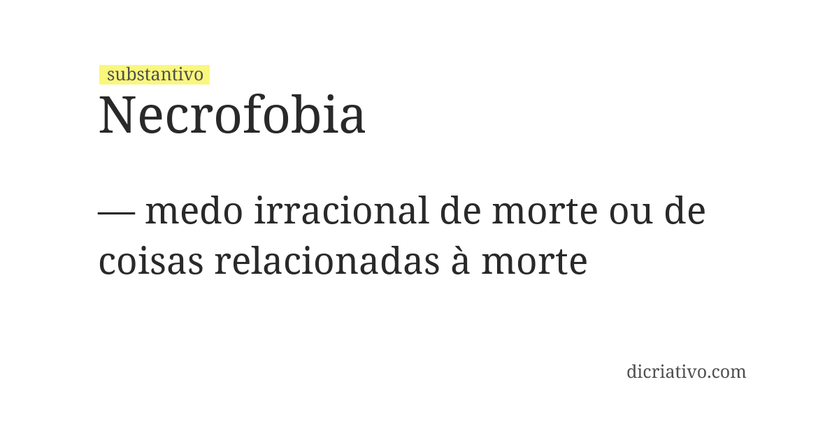 Significado de necrofobia