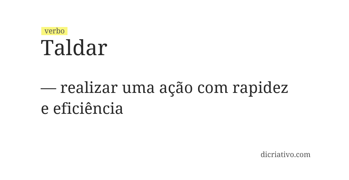 Significado de taldar