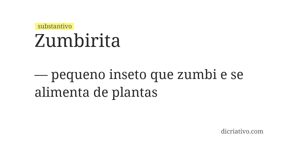Significado de zumbirita