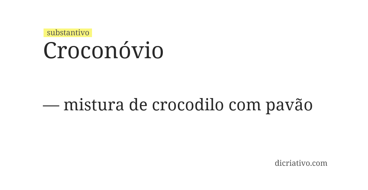 Significado de croconóvio