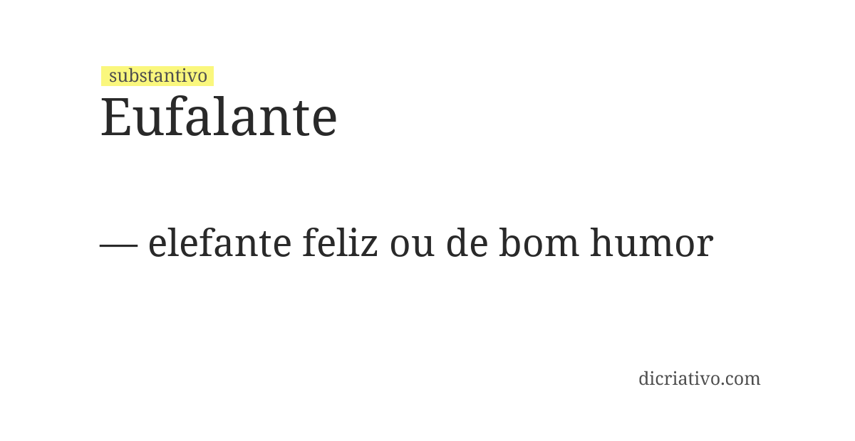 Significado de eufalante