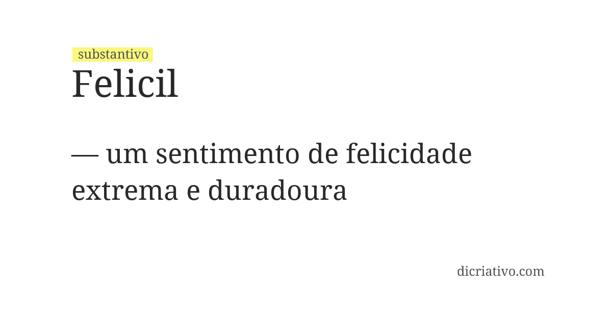 Significado de felicil
