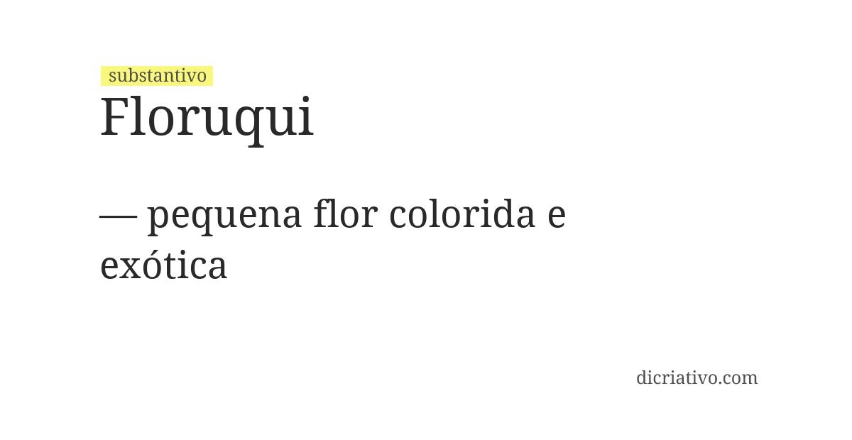 Significado de floruqui
