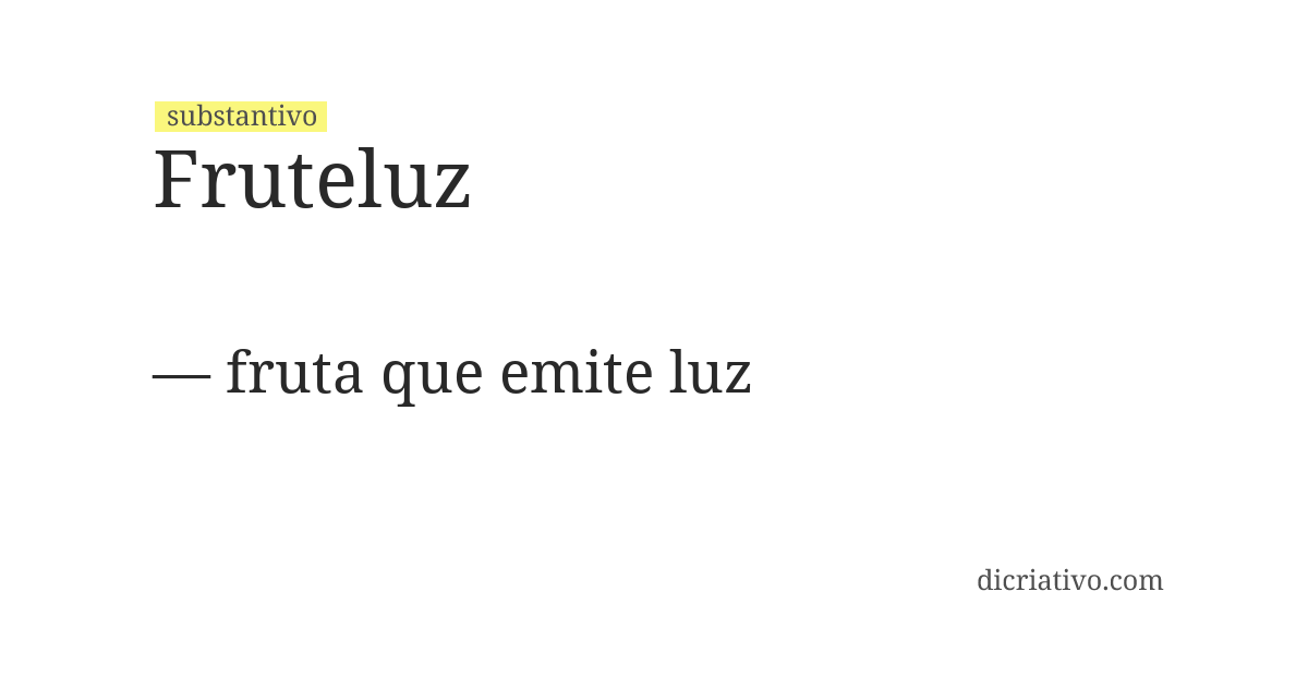 Significado de fruteluz