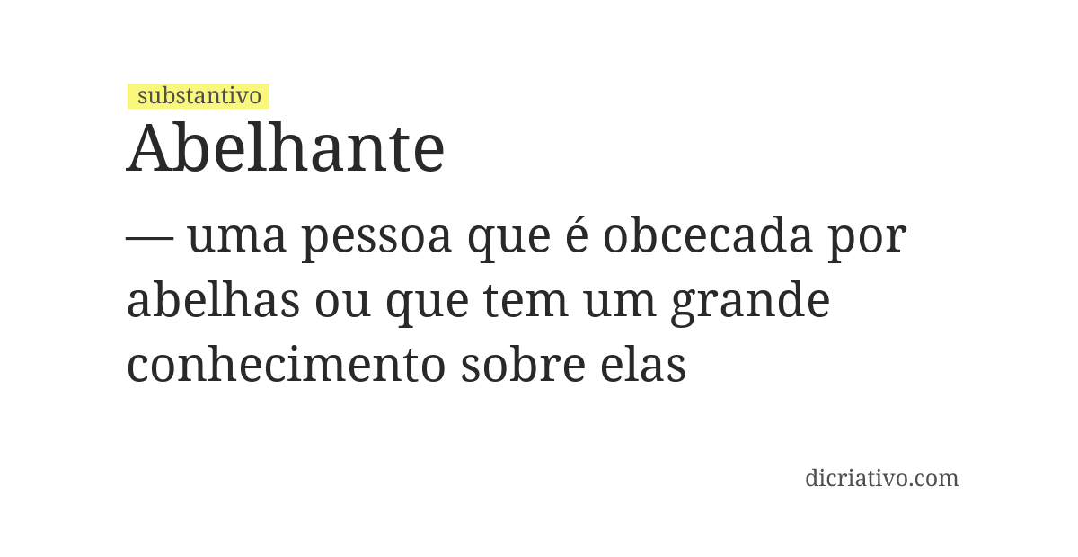 Significado de abelhante
