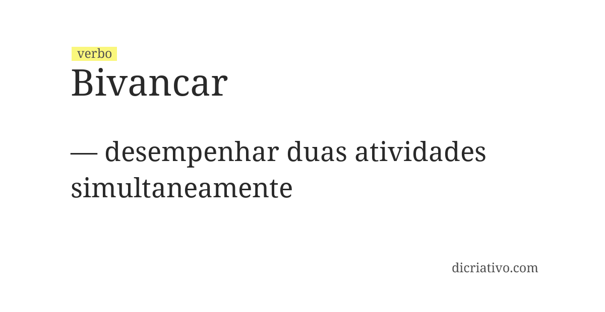 Significado de bivancar