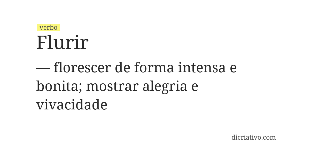 Significado de flurir