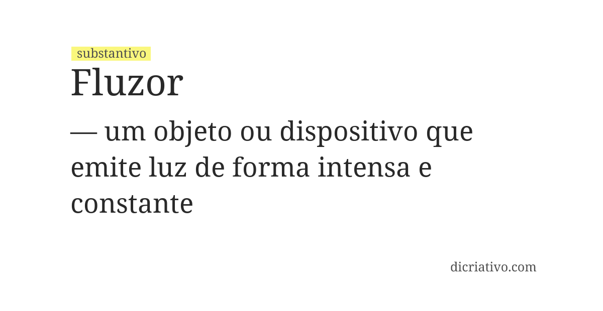 Significado de fluzor