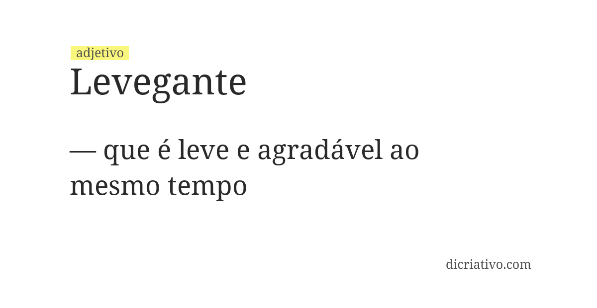 Significado de levegante