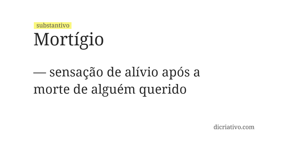 Significado de mortígio