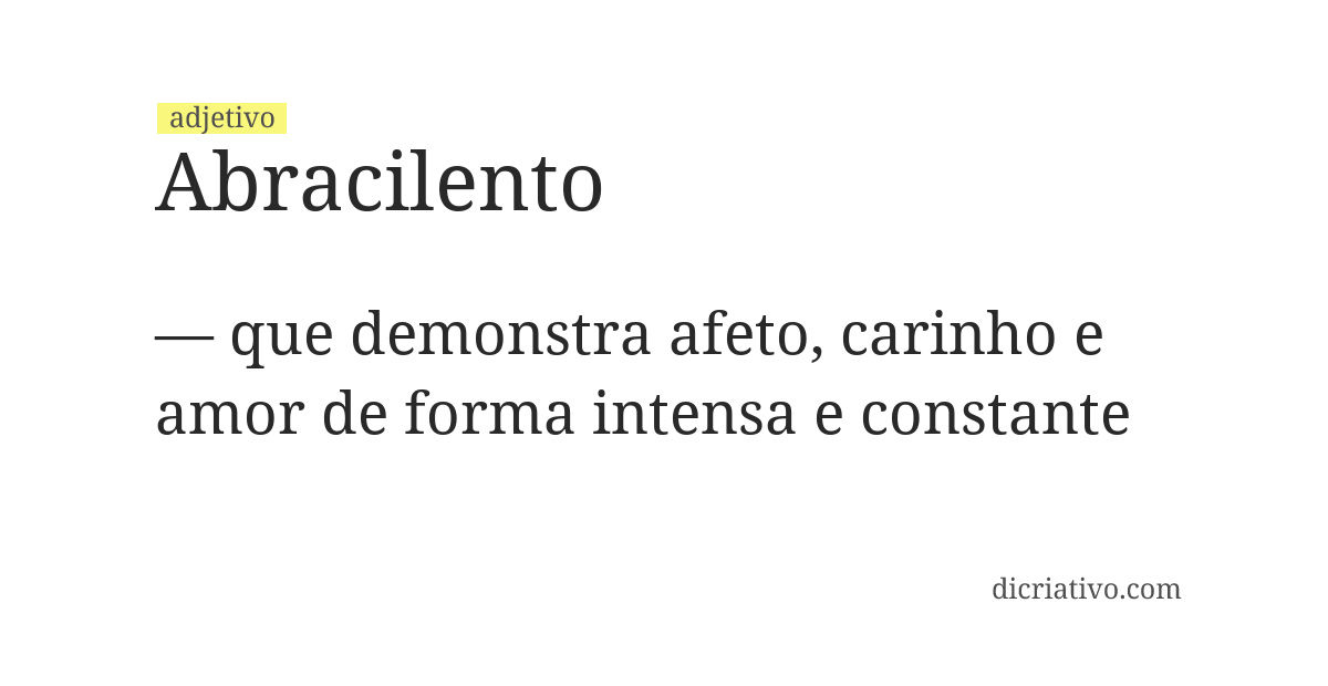 Significado de abracilento