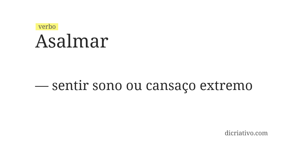 Significado de asalmar