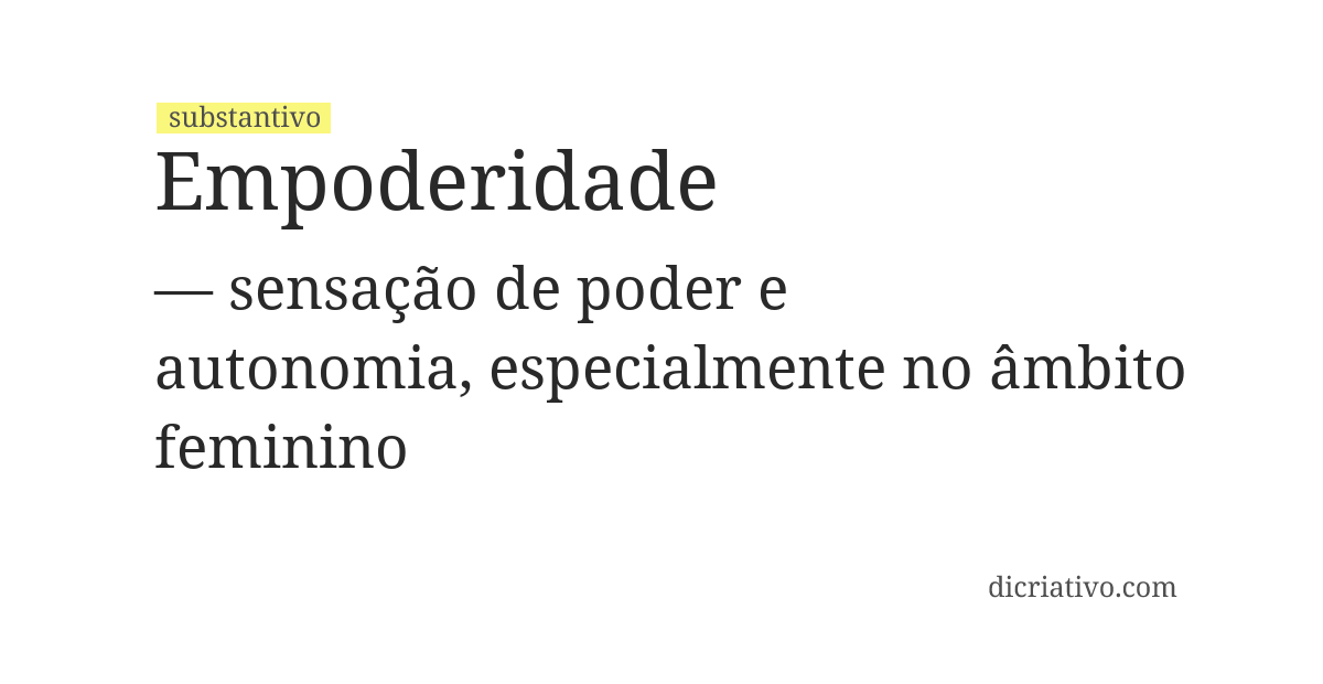 Significado de empoderidade