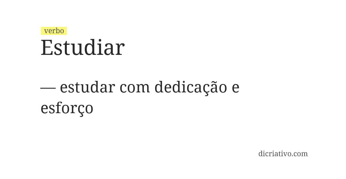 Significado de estudiar