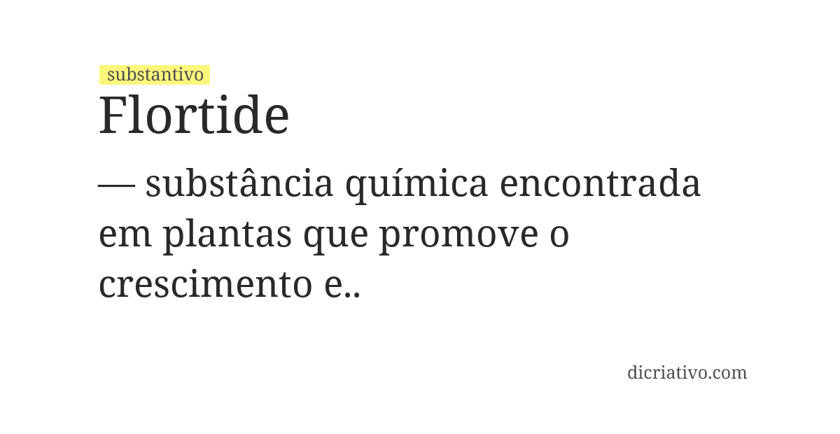 Significado de flortide