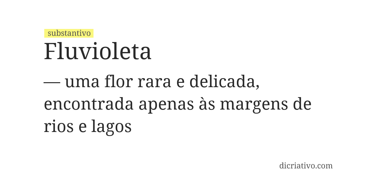 Significado de fluvioleta