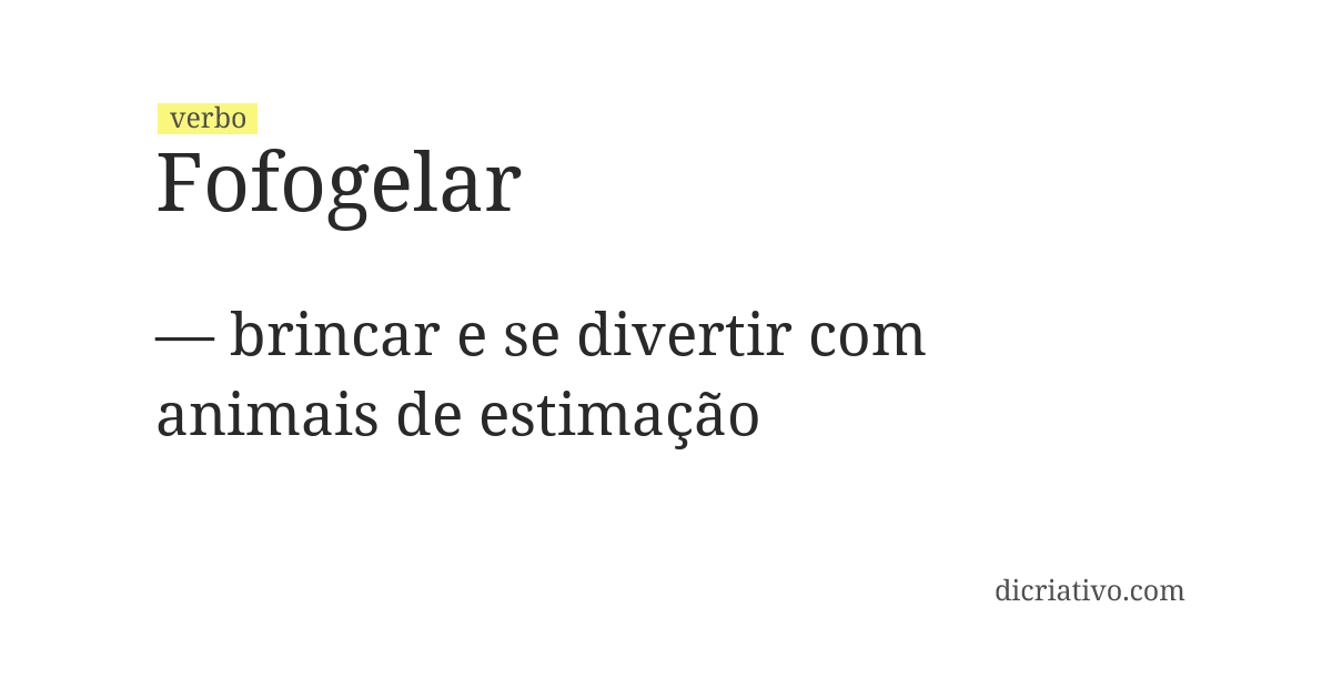 Significado de fofogelar