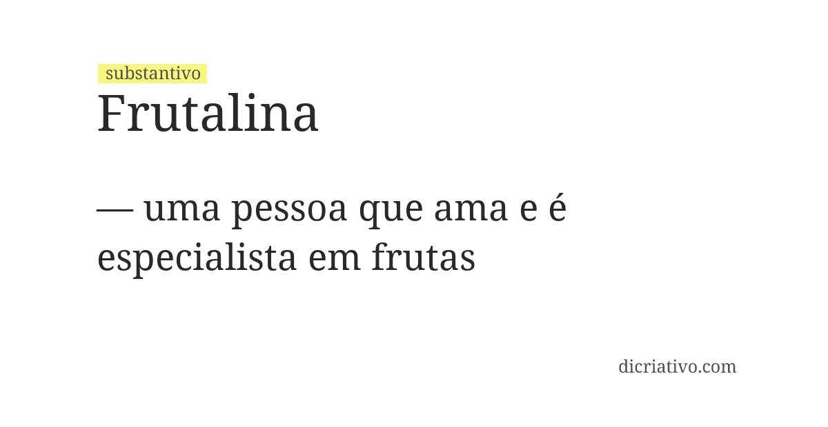 Significado de frutalina