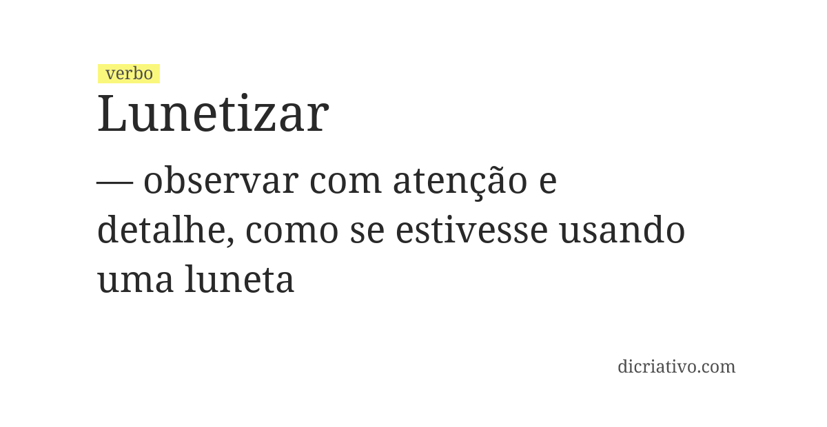 Significado de lunetizar
