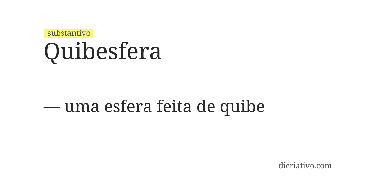Significado de quibesfera