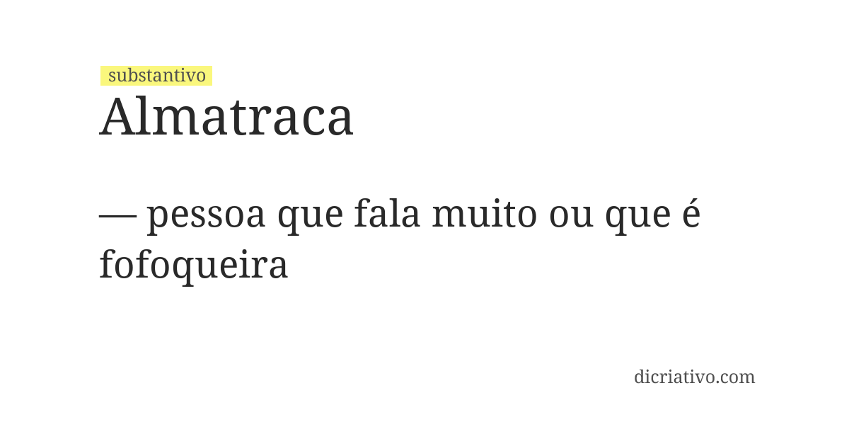 Significado de almatraca