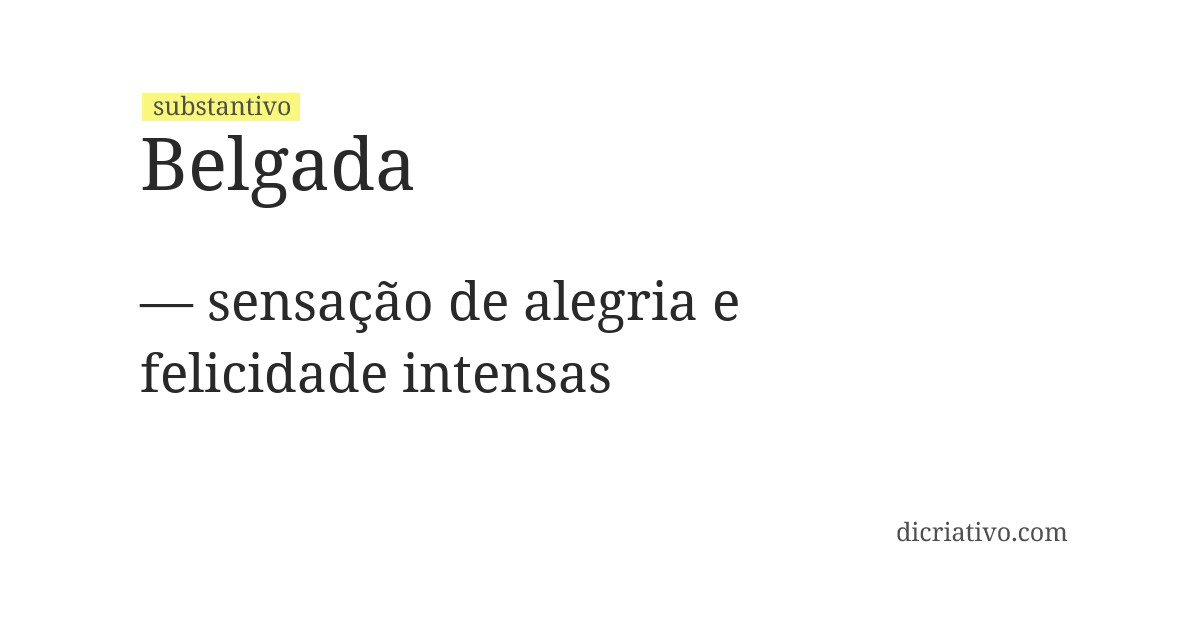 Significado de belgada