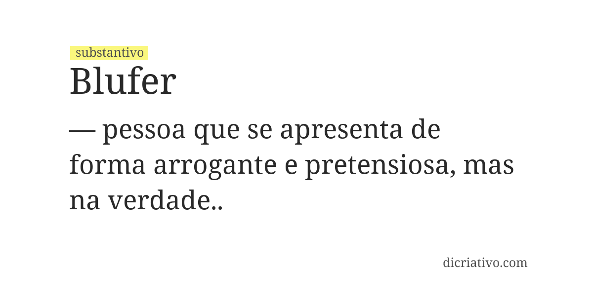Significado de blufer