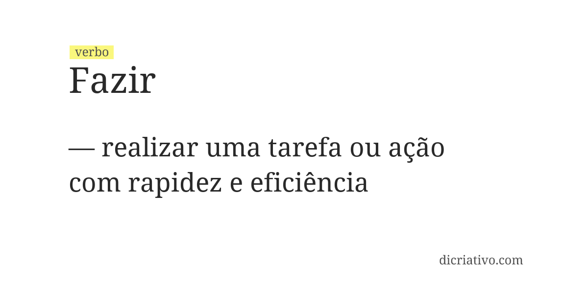 Significado de fazir
