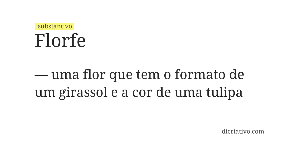 Significado de florfe