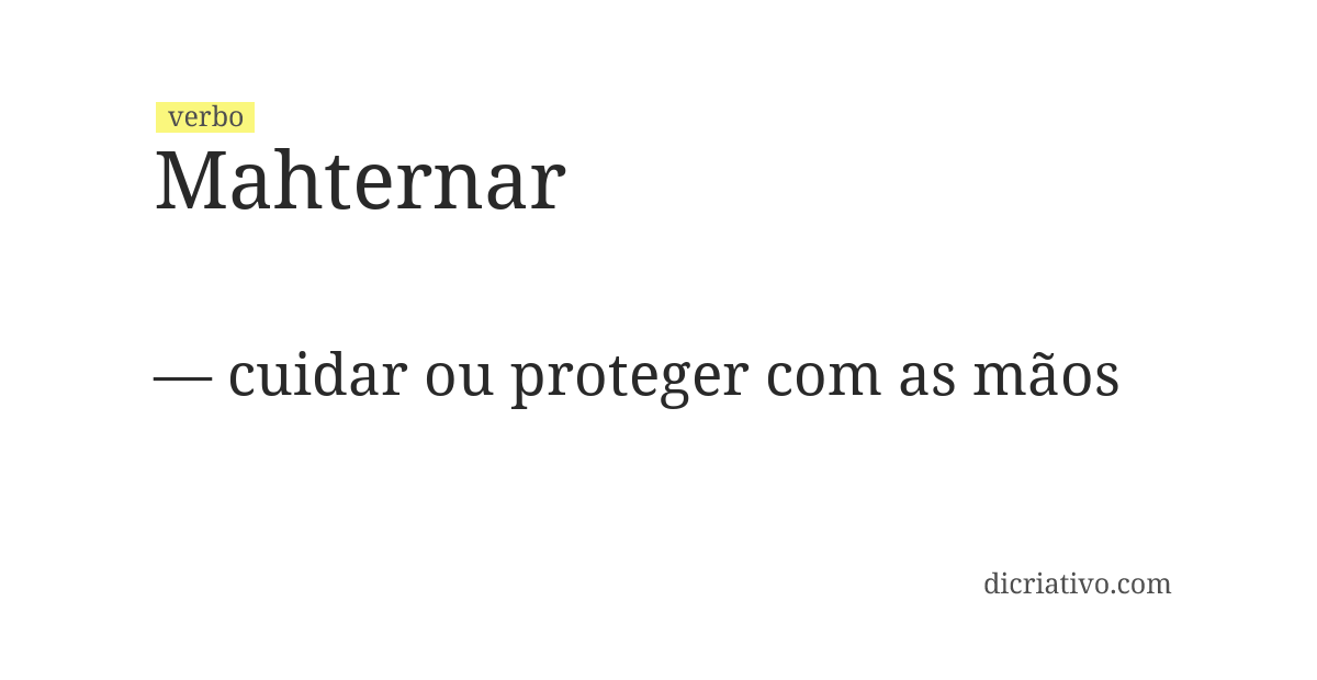 Significado de mahternar