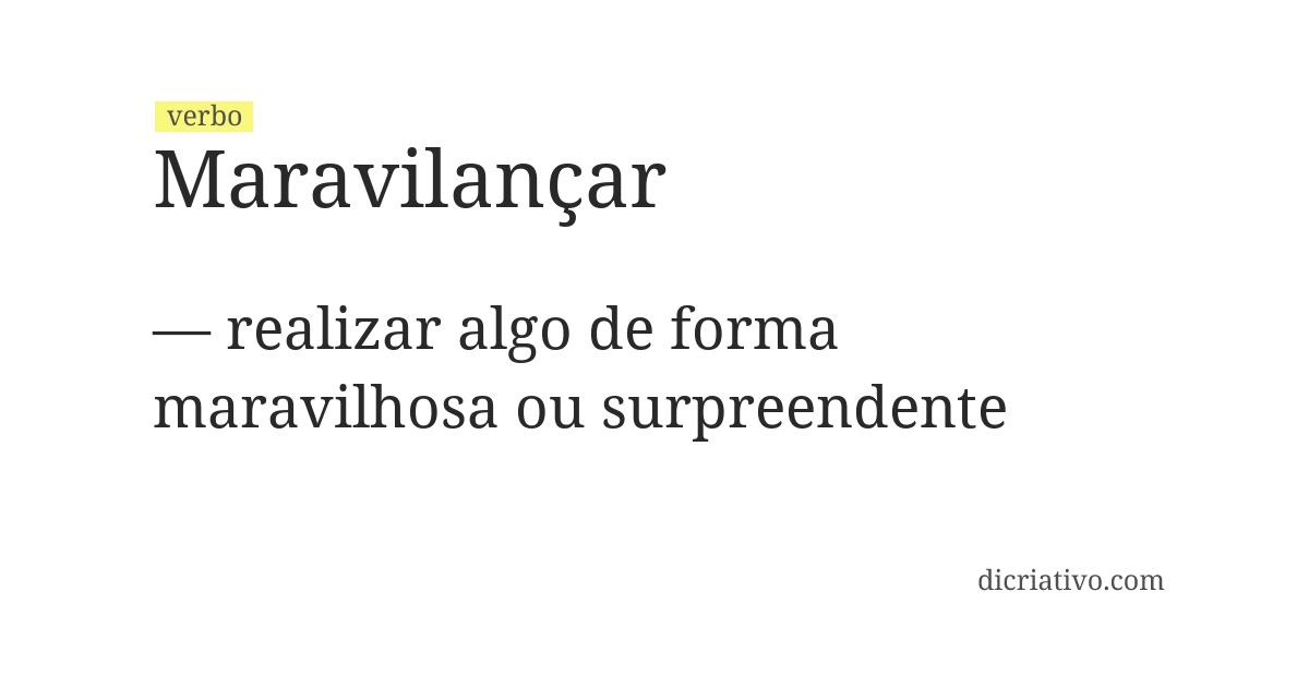 Significado de maravilançar