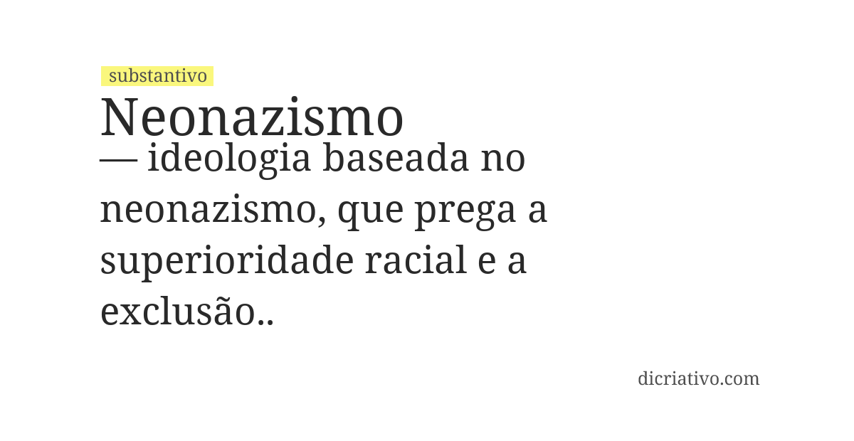 Significado de neonazismo