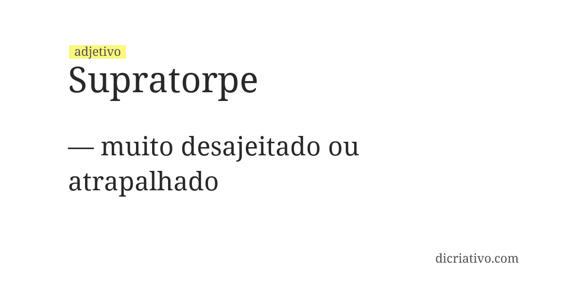 Significado de supratorpe