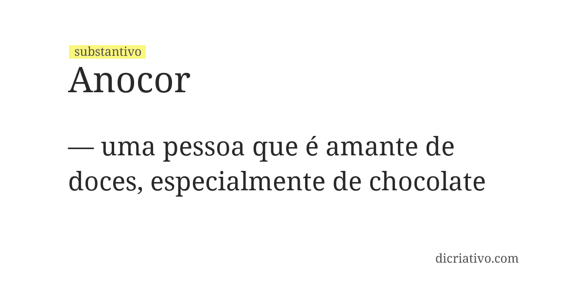 Significado de anocor