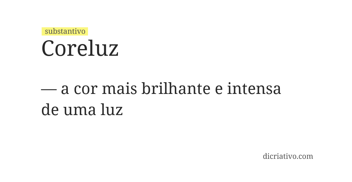 Significado de coreluz