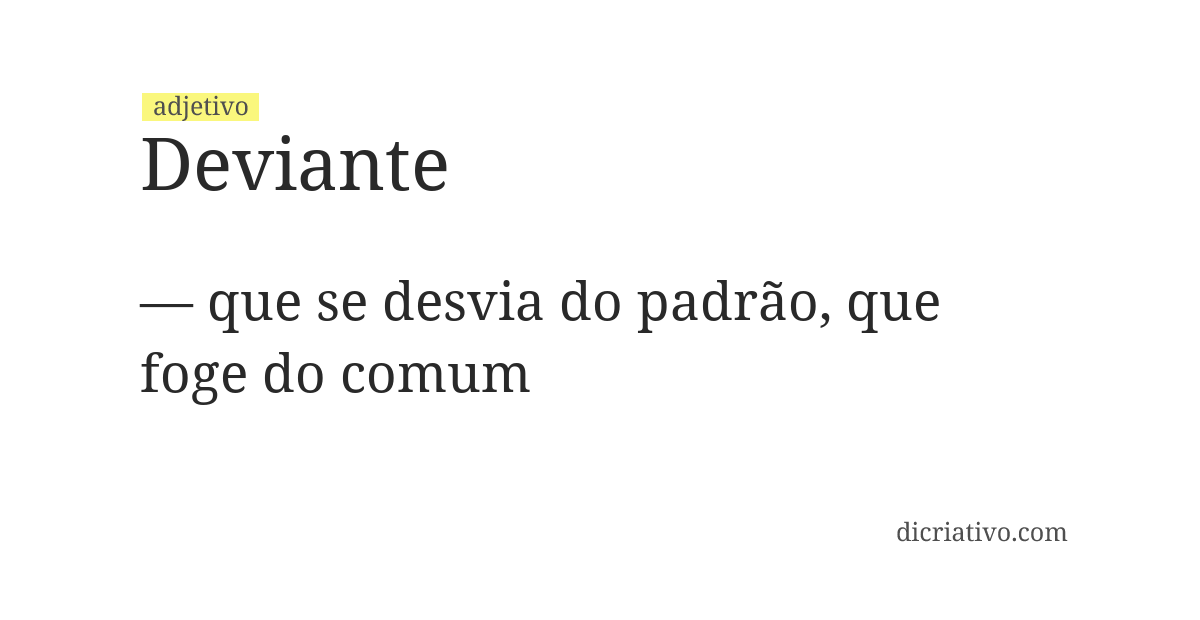 Significado de deviante