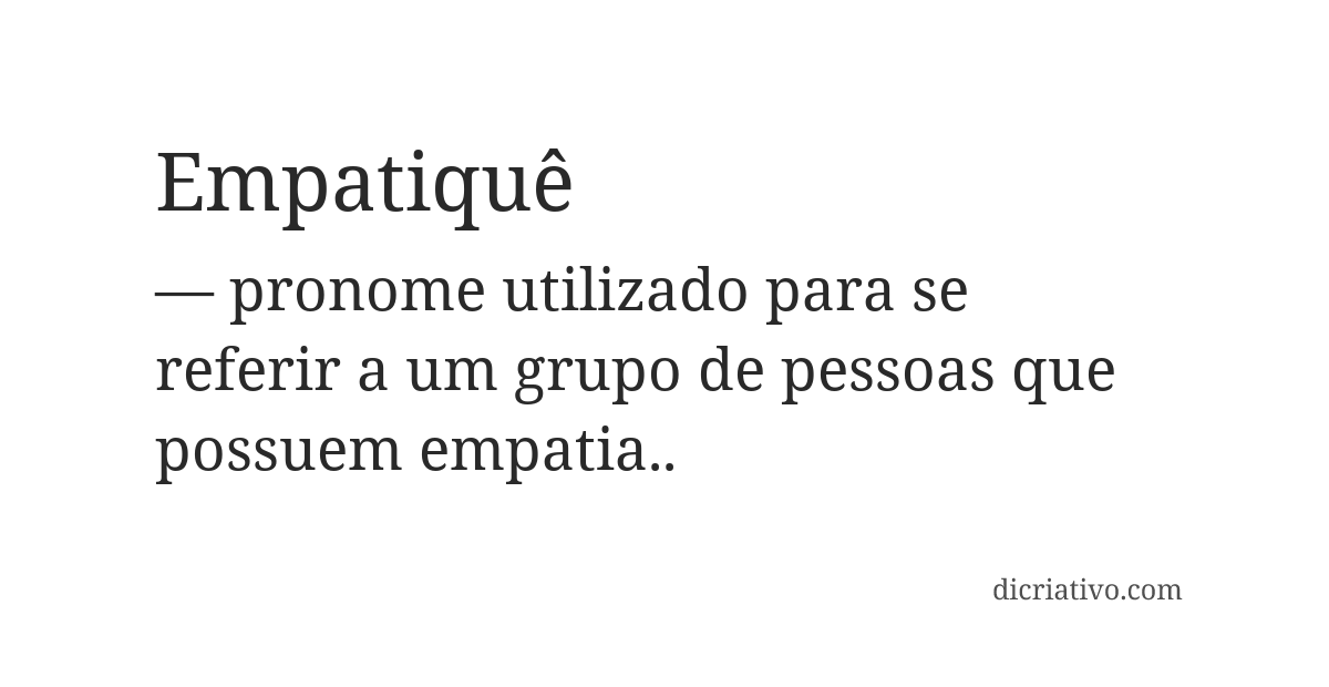 Significado de empatiquê