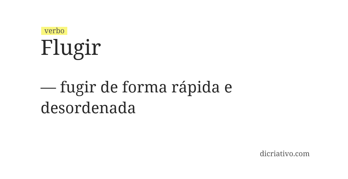 Significado de flugir