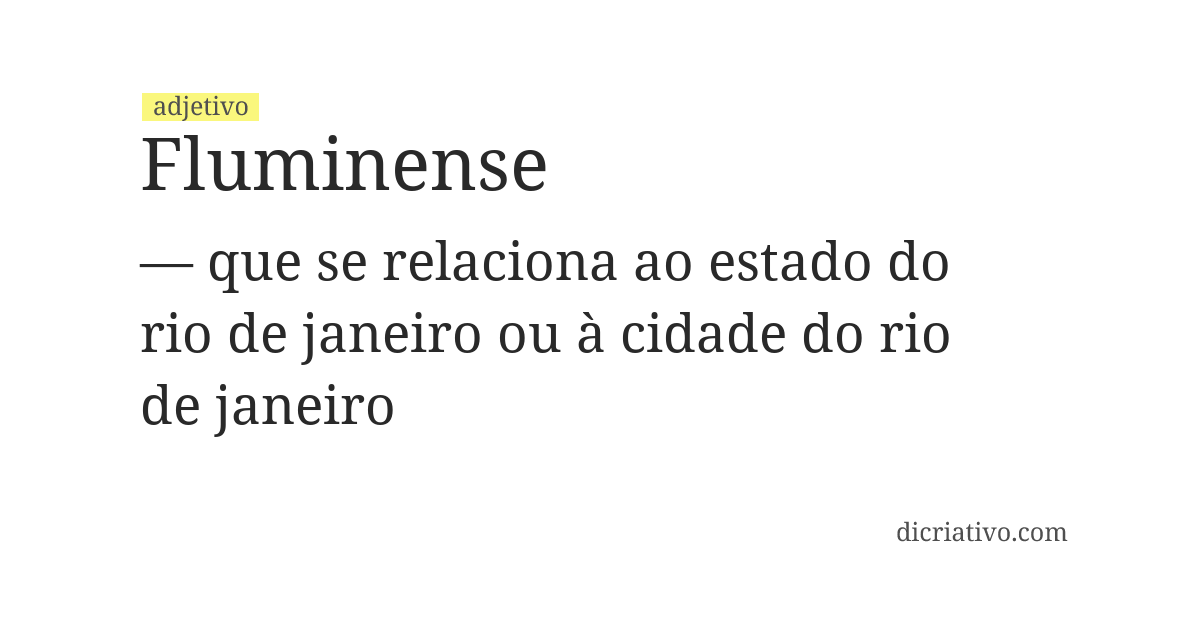 Significado de fluminense