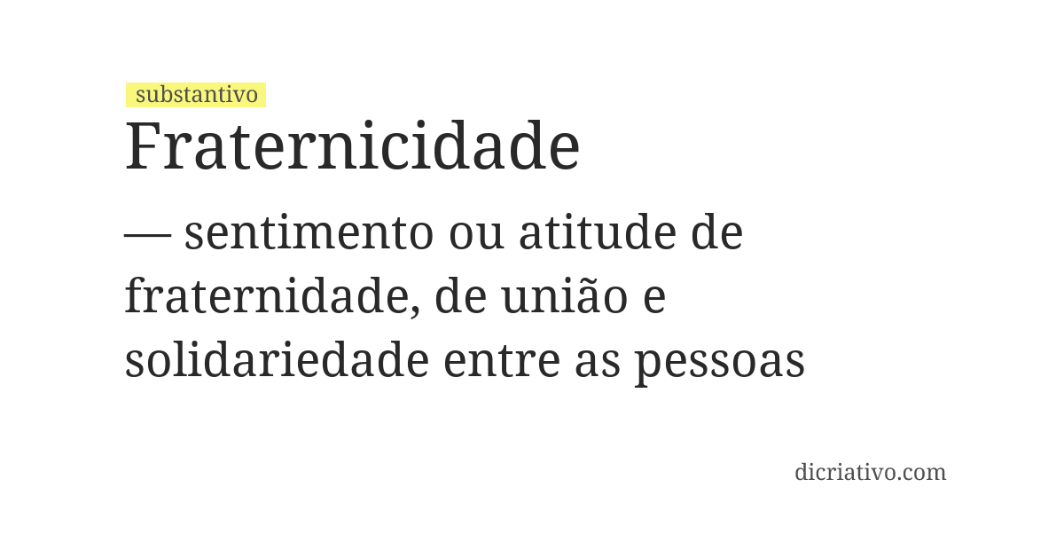 Significado de fraternicidade