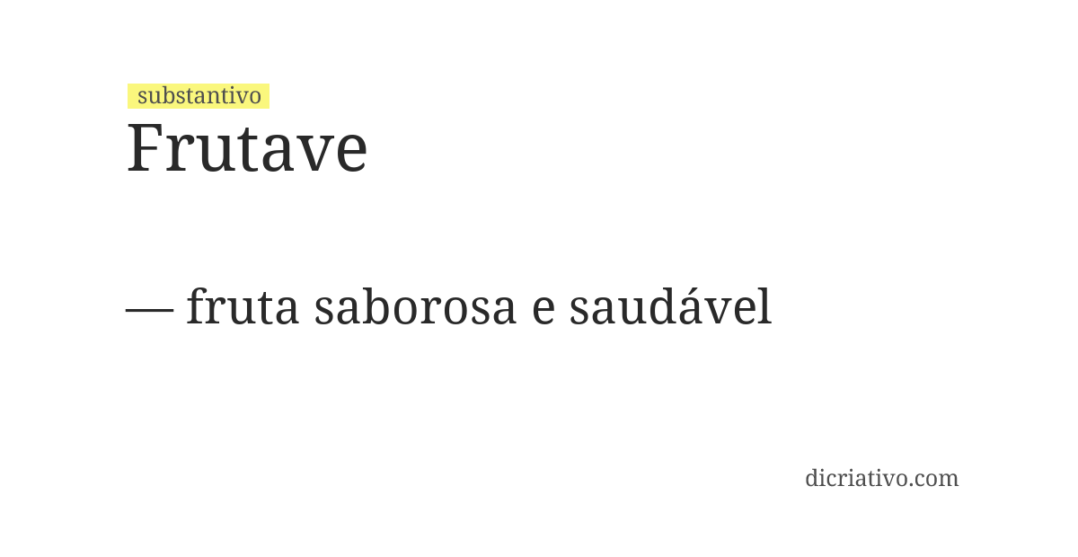 Significado de frutave