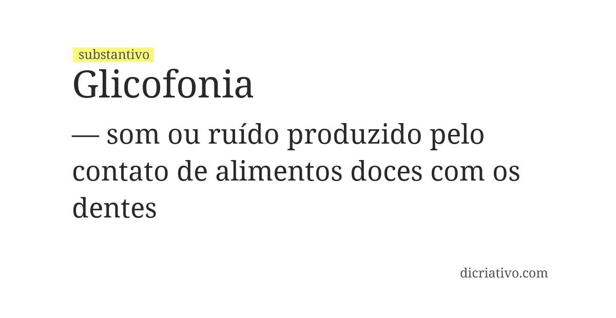 Significado de glicofonia