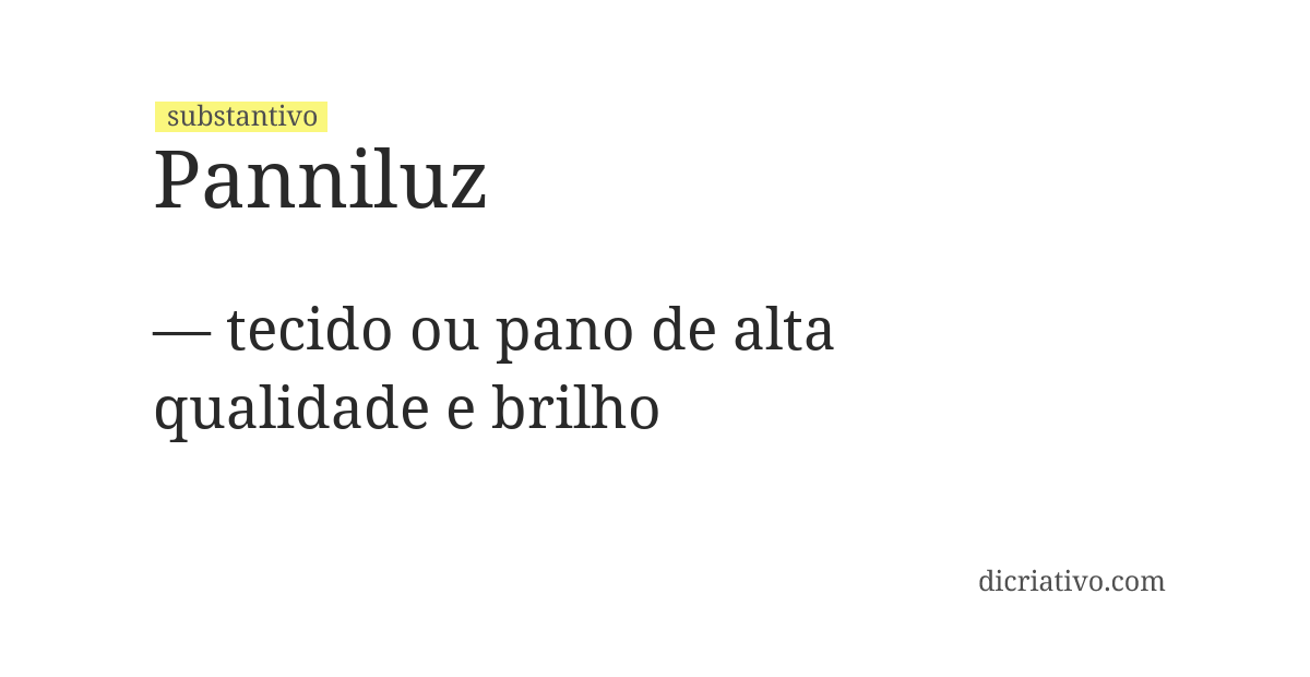 Significado de panniluz